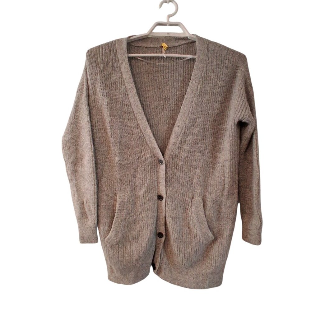 Free People cardigan sweater womans XS oversized alpaca wool mohair blend